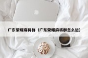 广东荣耀麻将群（广东荣耀麻将群怎么进）